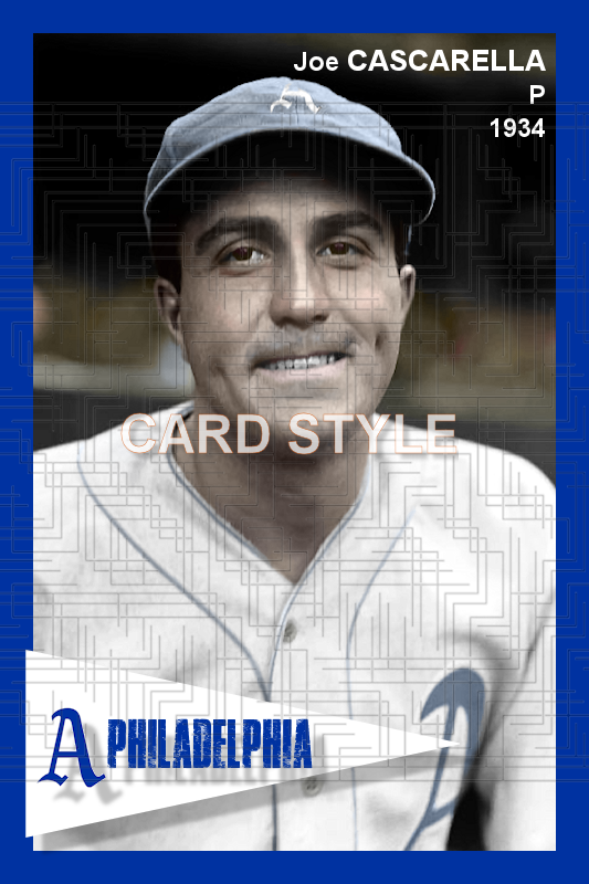 Joe Cascarella - 1934 Philadelphia Athletics - choose a size & style