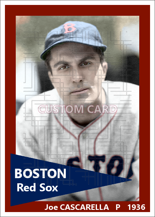 Joe Cascarella - 1936 Boston Red Sox - choose a size & style