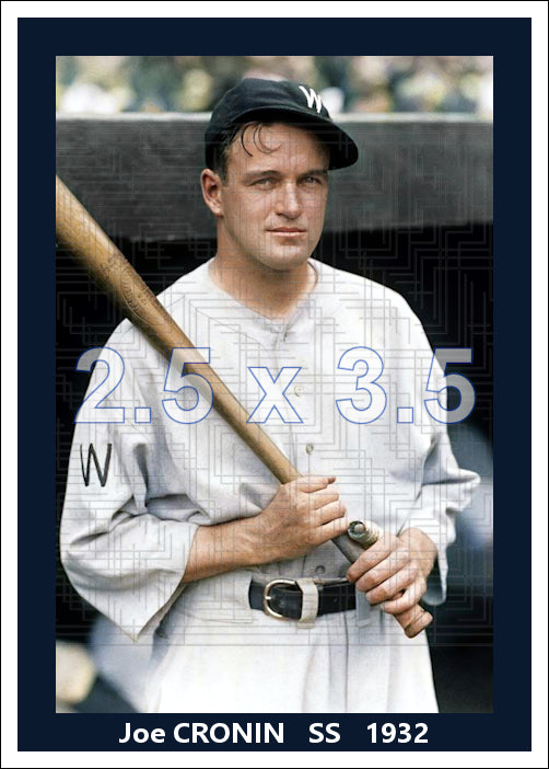 Joe Cronin - 1932 Washington Senators - choose a size & style