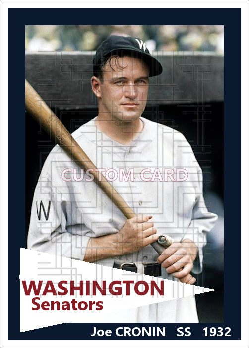 Joe Cronin - 1932 Washington Senators - choose a size & style