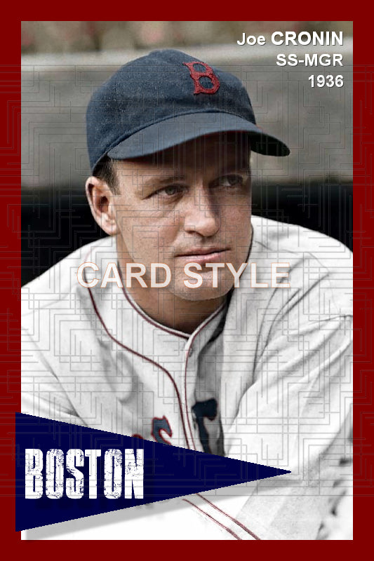 Joe Cronin - 1936 Boston Red Sox - choose a size & style