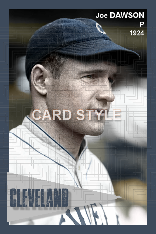 Joe Dawson - 1924 Cleveland Indians - choose a size & style