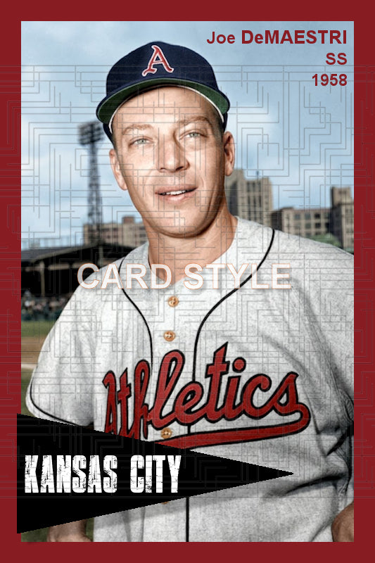 Joe DeMaestri - 1958 Kansas City Athletics - choose a size & style