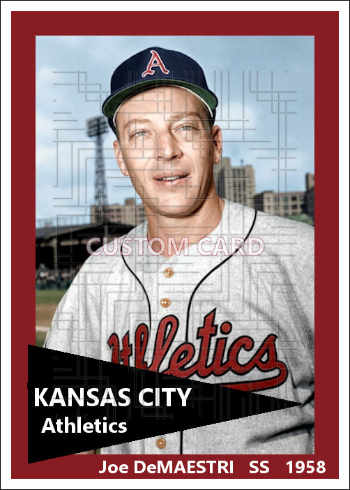 Joe DeMaestri - 1958 Kansas City Athletics - choose a size & style