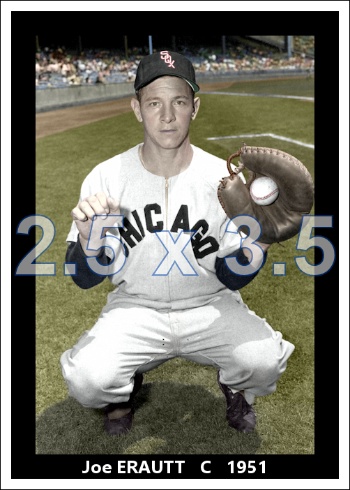 Joe Erautt - 1951 Chicago White Sox - choose a size & style