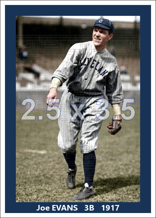 Joe Evans - 1917 Cleveland Indians - choose a size & style