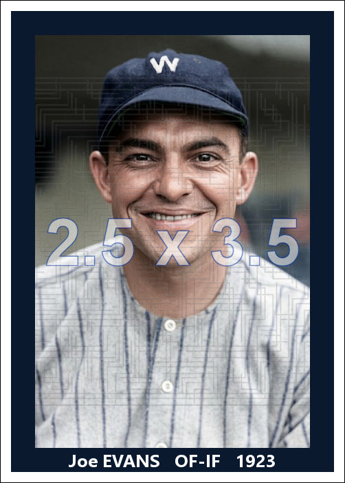 Joe Evans - 1923 Washington Senators - choose a size & style