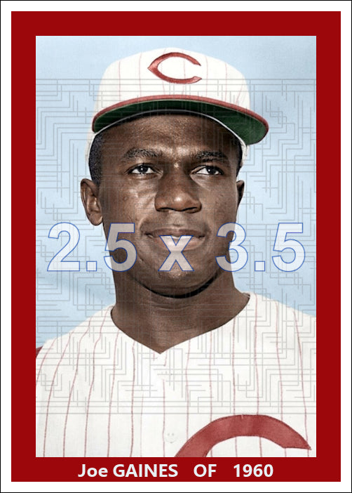 Joe Gaines - 1960 Cincinnati Reds - choose a size & style