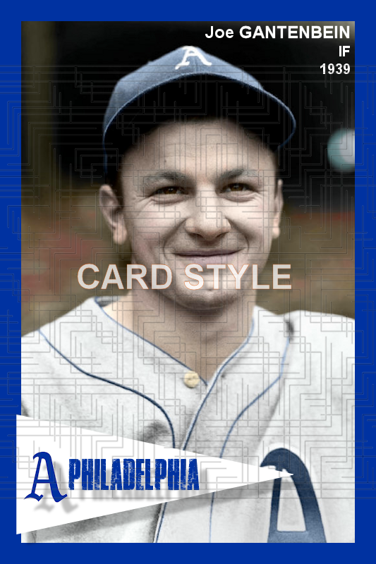 Joe Gantenbein - 1939 Philadelphia Athletics - choose a size & style