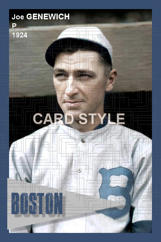 Joe Genewich - 1924 Boston Braves - choose a size & style