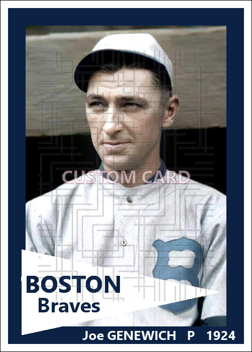 Joe Genewich - 1924 Boston Braves - choose a size & style