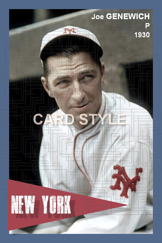 Joe Genewich - 1930 New York Giants - choose a size & style