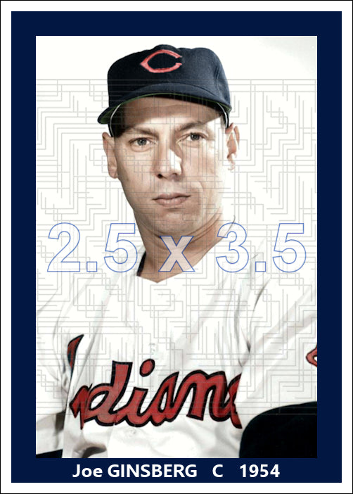Joe Ginsberg - 1954 Cleveland Indians - choose a size & style