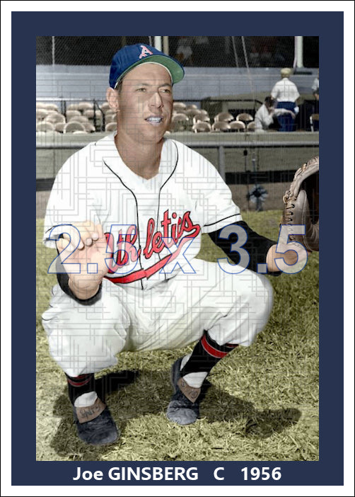 Joe Ginsberg - 1956 Kansas City Athletics - choose a size & style