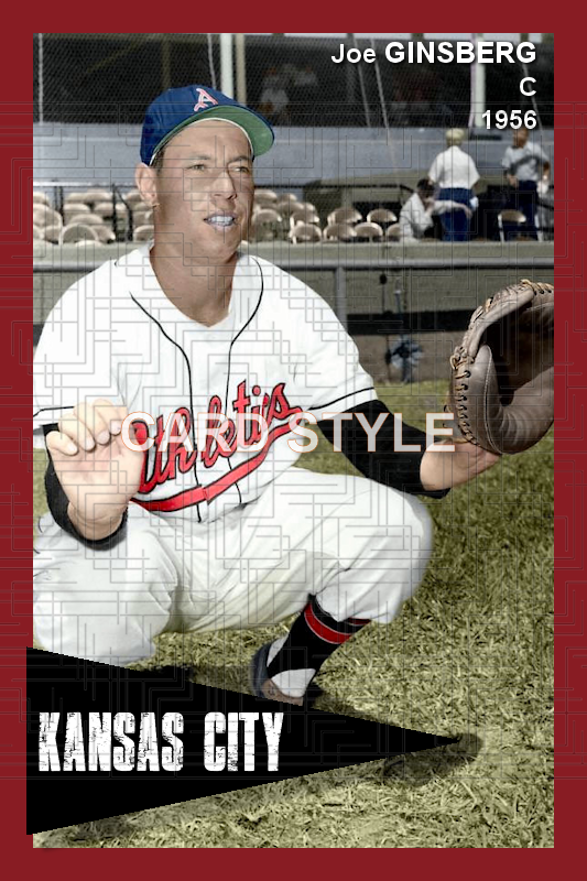 Joe Ginsberg - 1956 Kansas City Athletics - choose a size & style