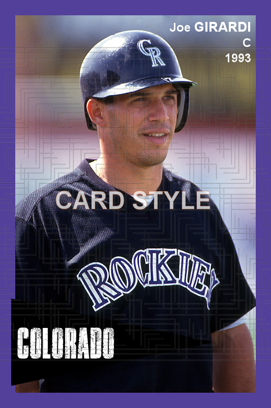 Joe Girardi - 1993 Colorado Rockies - choose a size & style