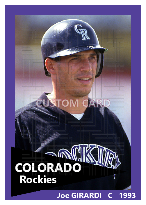 Joe Girardi - 1993 Colorado Rockies - choose a size & style