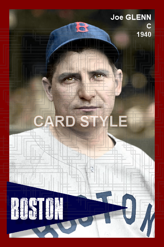 Joe Glenn - 1940 Boston Red Sox - choose a size & style