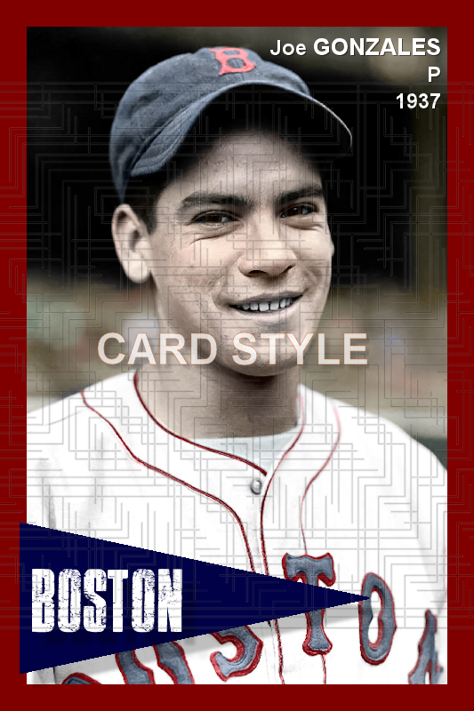 Joe Gonzales - 1937 Boston Red Sox - choose a size & style