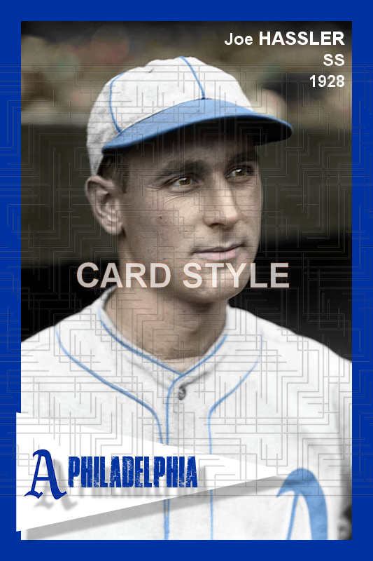 Joe Hassler - 1928 Philadelphia Athletics - choose a size & style