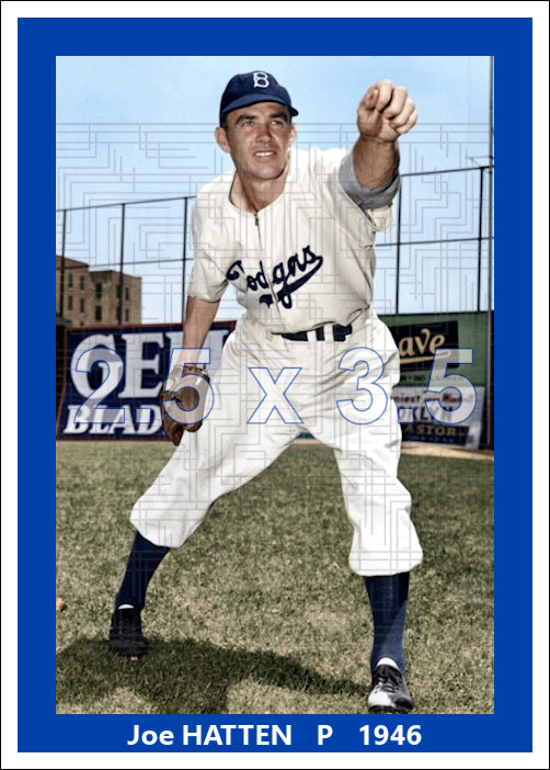 Joe Hatten - 1946 Brooklyn Dodgers - choose a size & style
