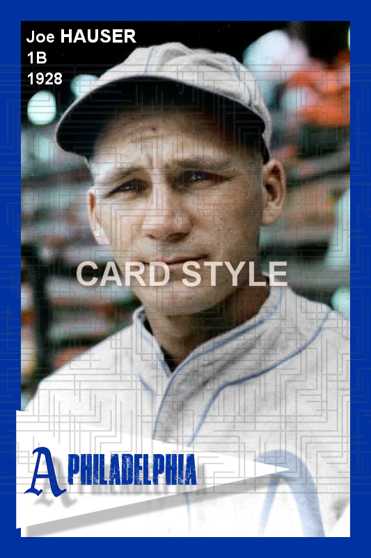 Joe Hauser - 1928 Philadelphia Athletics - choose a size & style