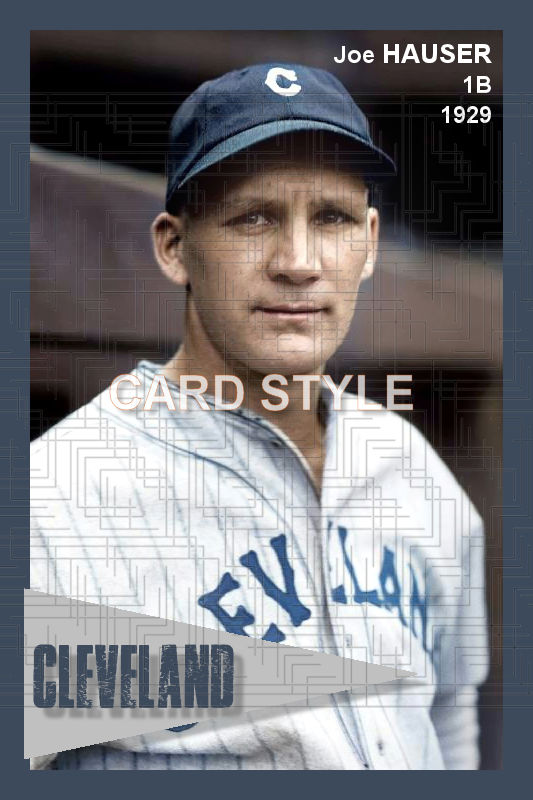 Joe Hauser - 1929 Cleveland Indians - choose a size & style