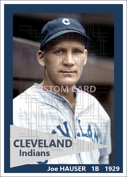 Joe Hauser - 1929 Cleveland Indians - choose a size & style