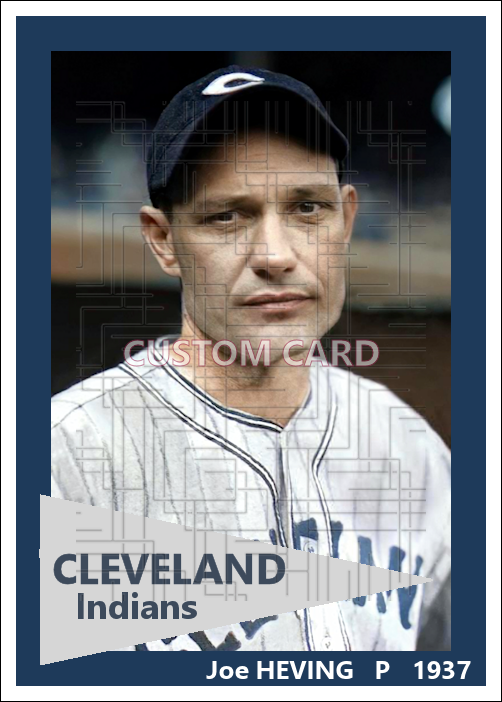 Joe Heving - 1937 Cleveland Indians - choose a size & style