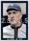 Joe Judge - 1916 Washington Senators - choose a size & style