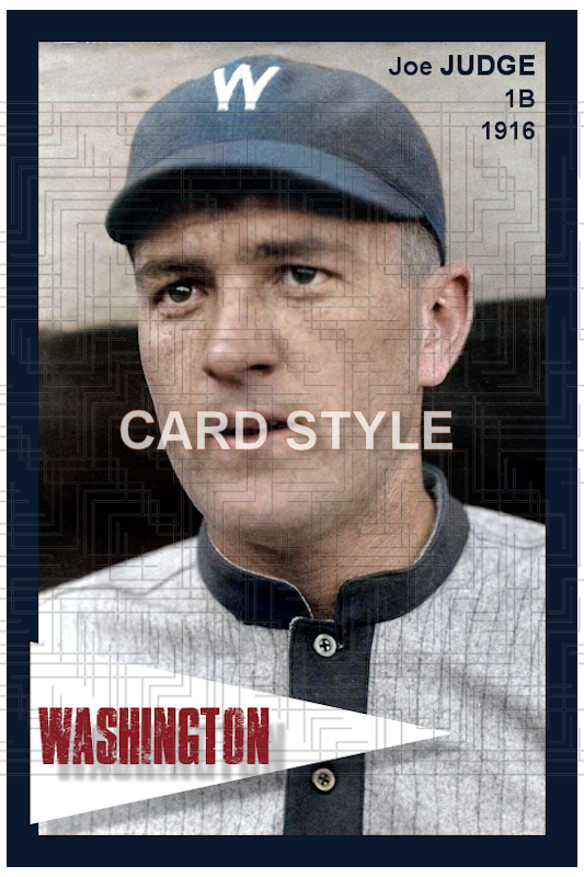 Joe Judge - 1916 Washington Senators - choose a size & style