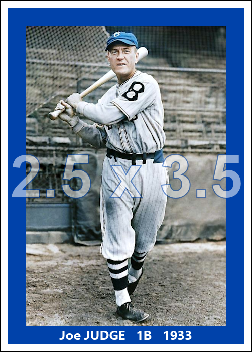Joe Judge - 1933 Brooklyn Dodgers - choose a size & style