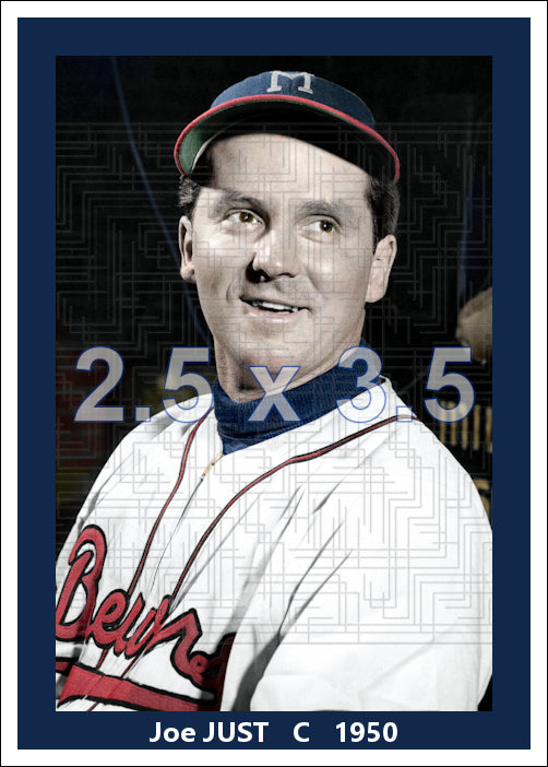 Joe Just - 1950 Milwaukee Brewers - choose a size & style