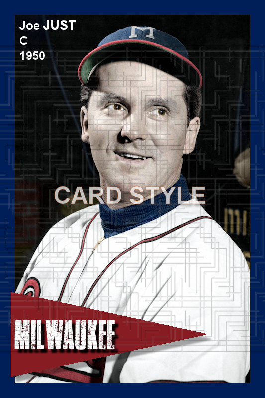 Joe Just - 1950 Milwaukee Brewers - choose a size & style