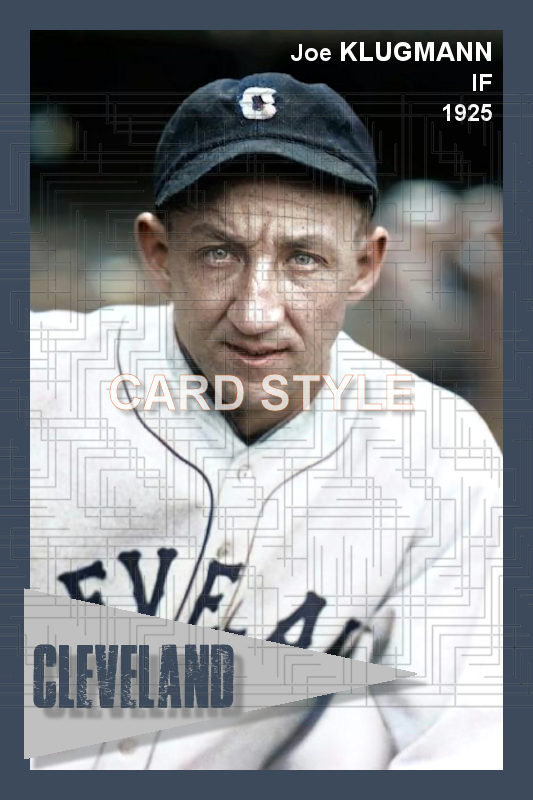 Joe Klugman - 1925 Cleveland Indians - choose a size & style