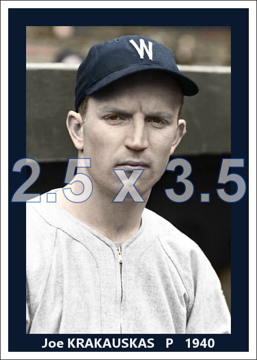 Joe Krakauskas - 1940 Washington Senators - choose a size & style