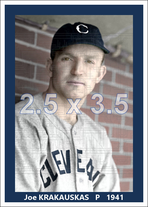 Joe Krakauskas - 1941 Cleveland Indians - choose a size & style