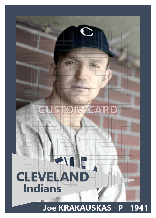 Joe Krakauskas - 1941 Cleveland Indians - choose a size & style