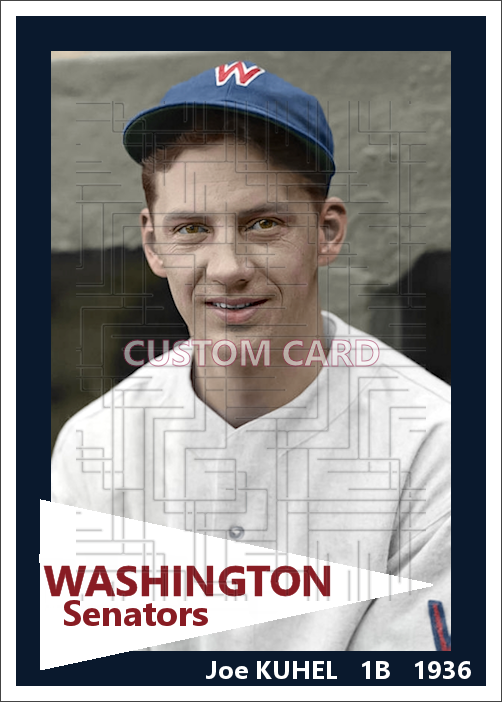 Joe Kuhel - 1936 Washington Senators - choose a size & style