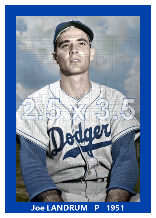 Joe Landrum - 1951 Brooklyn Dodgers - choose a size & style