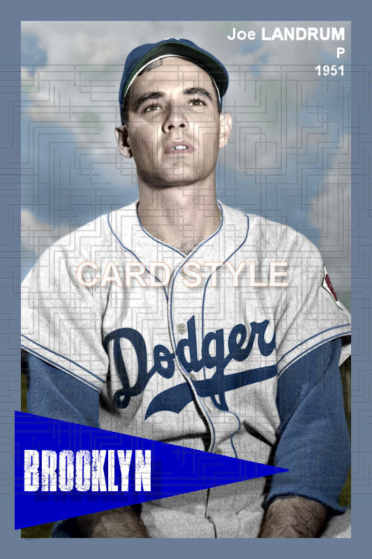 Joe Landrum - 1951 Brooklyn Dodgers - choose a size & style