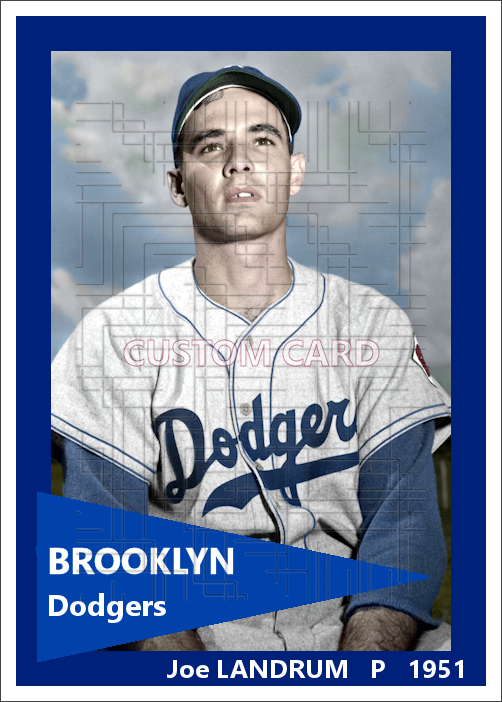 Joe Landrum - 1951 Brooklyn Dodgers - choose a size & style