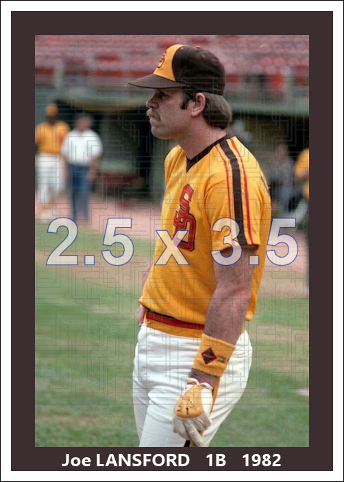 Joe Lansford - 1982 San Diego Padres - choose a size & style