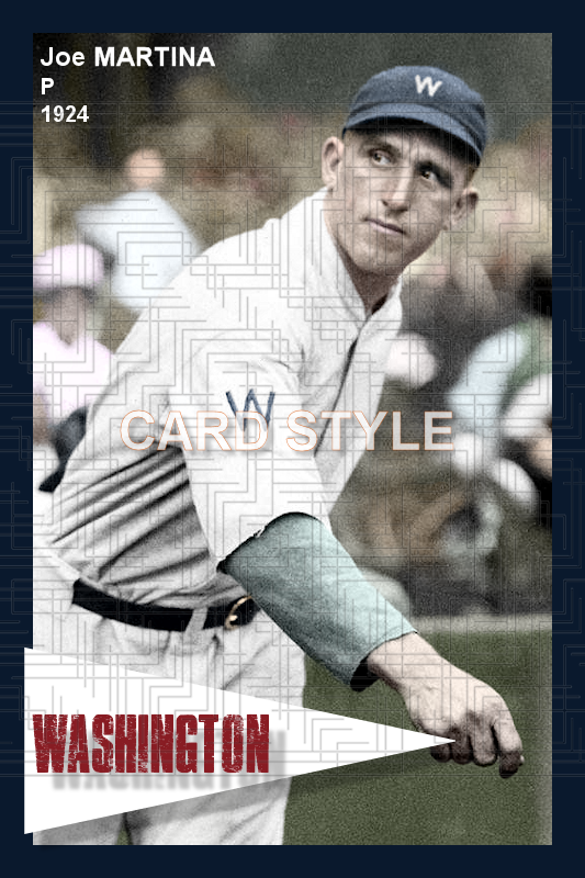 Joe Martina - 1924 Washington Senators - choose a size & style