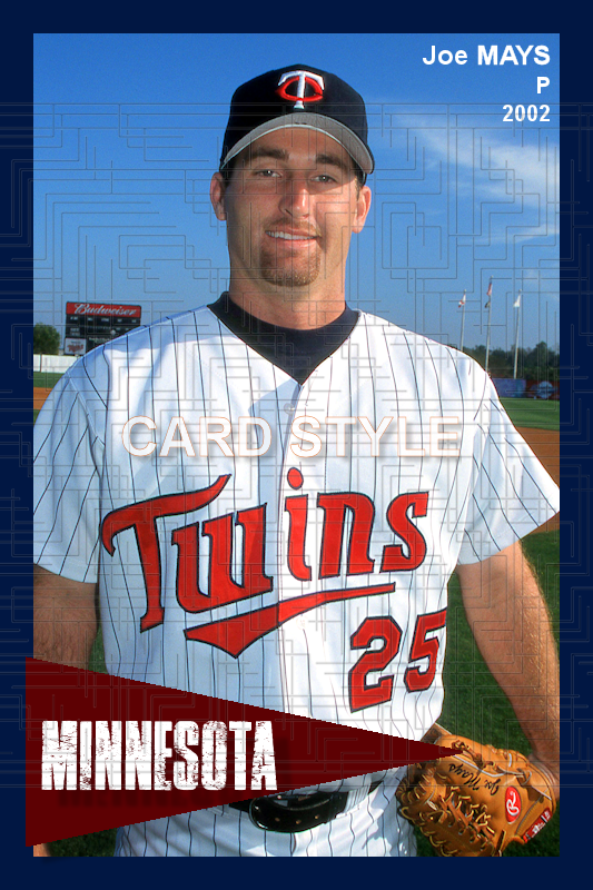 Joe Mays - 2002 Minnesota Twins - choose a size & style