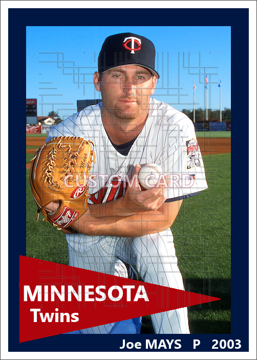 Joe Mays - 2003 Minnesota Twins - choose a size & style