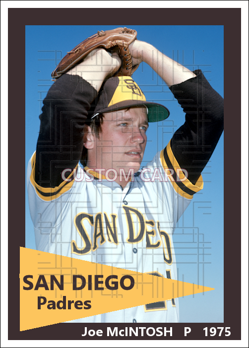 Joe McIntosh - 1975 San Diego Padres - choose a size & style