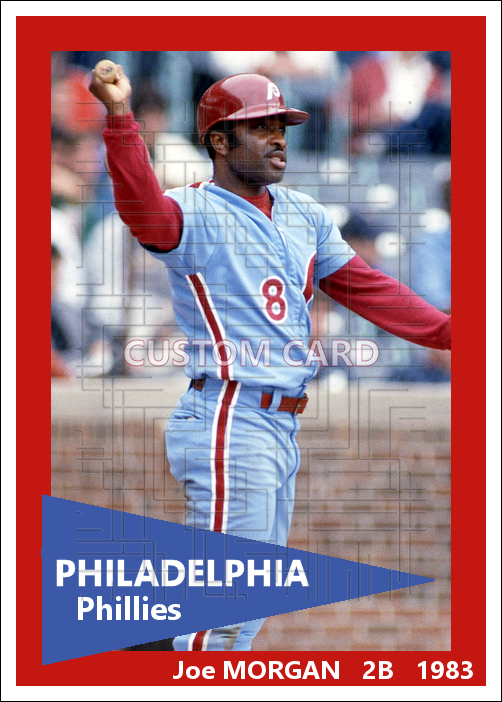 Joe Morgan - 1983 Philadelphia Phillies - choose a size & style