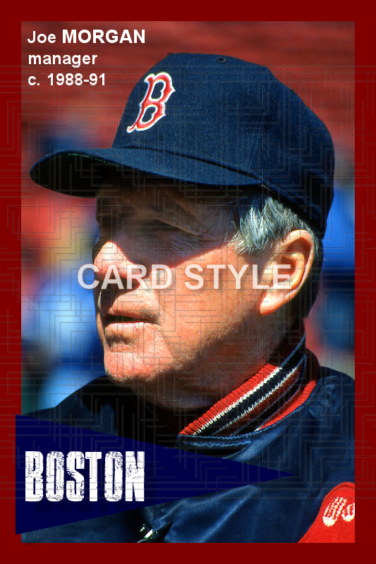 Joe Morgan - 1988-91 Boston Red Sox - choose a size & style