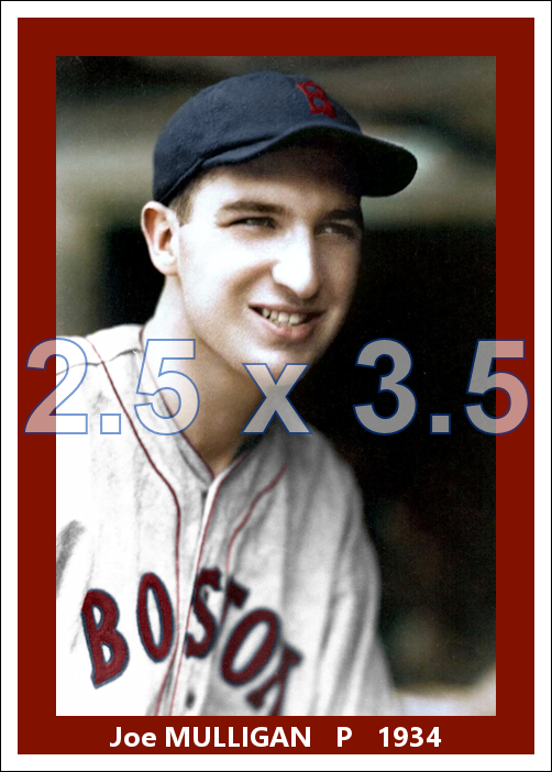 Joe Mulligan - 1934 Boston Red Sox - choose a size & style